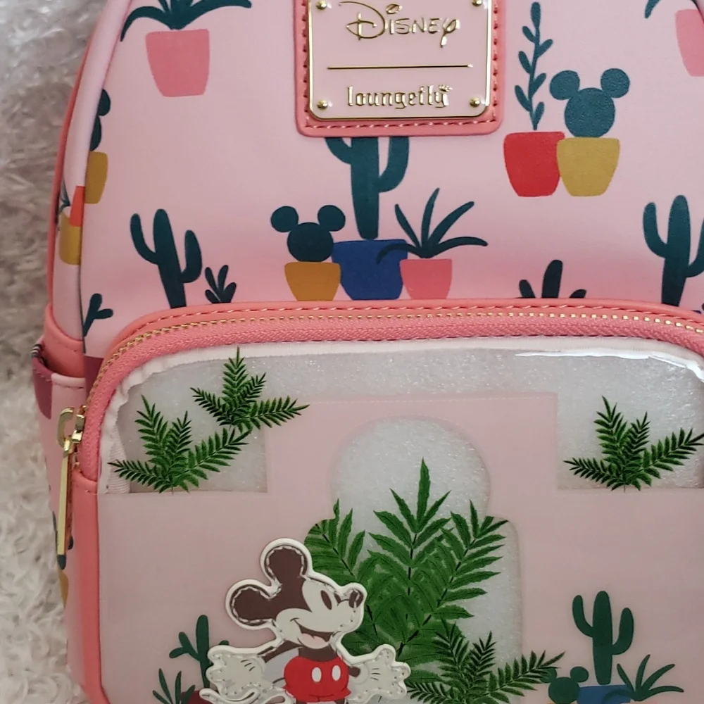 Loungefly Disney Mickey Cactus mini backpack and cardholder